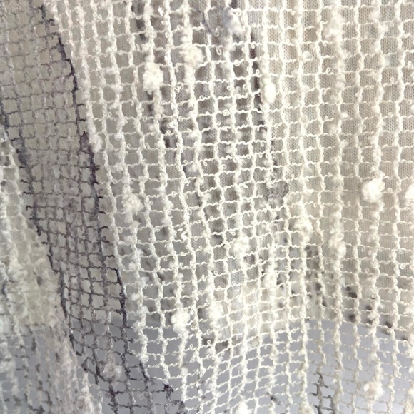 Coco+Carmen unique cream and gray nettle knit layered blouse  SZ L-XL - Picture 6 of 11